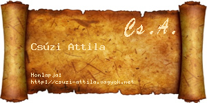 Csúzi Attila névjegykártya