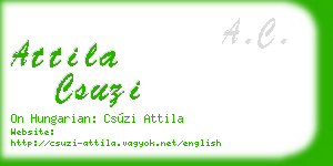attila csuzi business card
